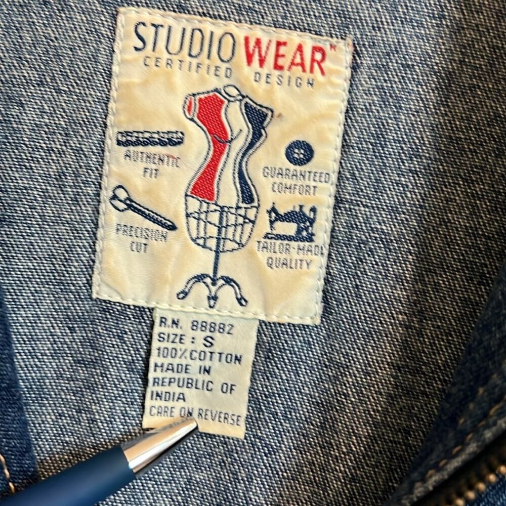 VTG Studio Wear Jean Jumper‎ Women’s Denim Maxi Dress Small S Corduroy Cowgirl - Picture 4 of 16